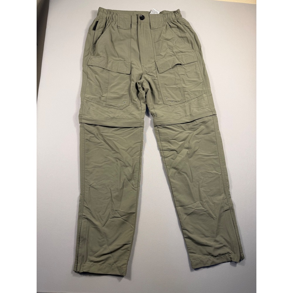 World Wide Sportsman Mens Convertible Cargo Pants Sage Green Size S/30 Zip Off